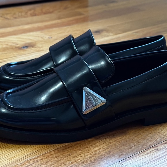 Charles & Keith Shoes - Charles & Keith Black Platform Loafers Women US 5.5 EU 36 Square Toe NWOB
